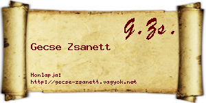 Gecse Zsanett névjegykártya
