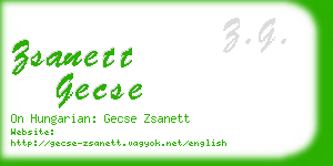 zsanett gecse business card